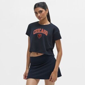 NWT Lululemon Chicago Bears Graphic True Navy Cropped Tee Crop Top